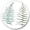 Designart - Two Fern Leaves - Farmhouse Metal Circle Wall Art
